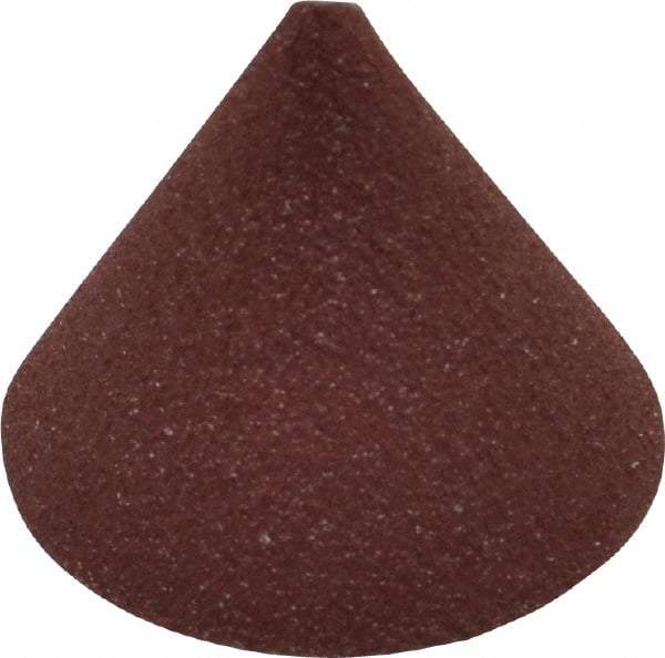 Superior Abrasives - 3/4" Diam 180 Grit 60° Included Angle Cone Center Lap - Aluminum Oxide, Very Fine Grade, Lock Nut Mount - Best Tool & Supply