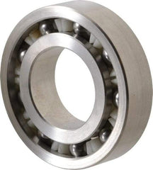 Made in USA - 1" Bore Diam, 2" OD, Open Precision Ground Radial Ball Bearing - 1/2" Wide, 1 Row, Round Bore, 163 Lb Static Capacity, 276 Lb Dynamic Capacity - Best Tool & Supply