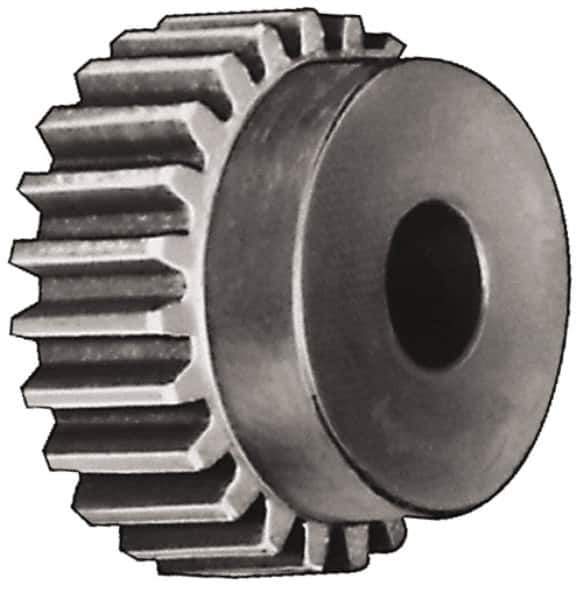 Browning - 6 Pitch, 2.333" Pitch Diam, 2.66" OD, 14 Tooth Spur Gear - 2" Face Width, 1" Bore Diam, 1-3/16" Hub Diam, 20° Pressure Angle, Steel - Best Tool & Supply