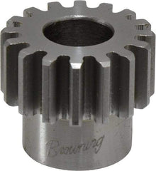 Browning - 16 Pitch, 1" Pitch Diam, 16 Tooth Spur Gear - 1/2" Bore Diam, 13/16" Hub Diam, Steel - Best Tool & Supply