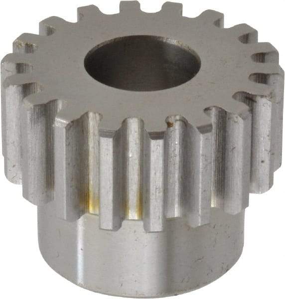 Browning - 16 Pitch, 1-1/8" Pitch Diam, 18 Tooth Spur Gear - 1/2" Bore Diam, 15/16" Hub Diam, Steel - Best Tool & Supply