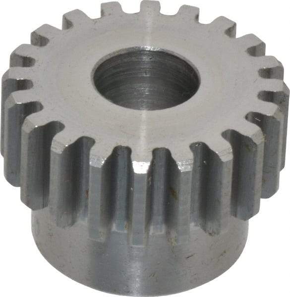 Browning - 16 Pitch, 1-1/4" Pitch Diam, 20 Tooth Spur Gear - 1/2" Bore Diam, 1-1/16" Hub Diam, Steel - Best Tool & Supply