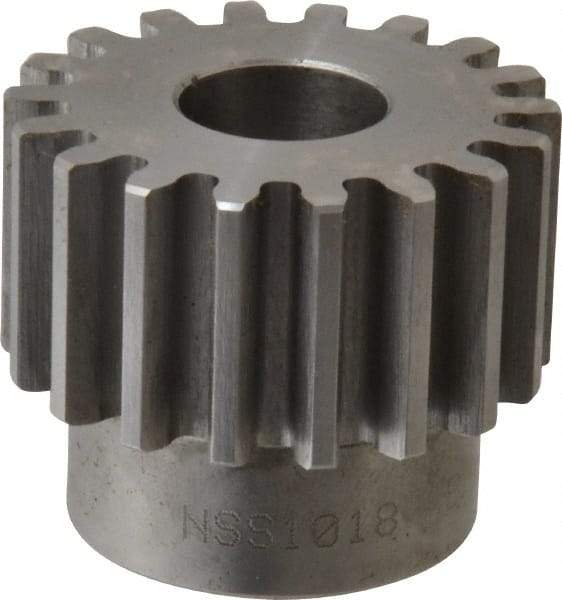 Browning - 10 Pitch, 1.8" Pitch Diam, 18 Tooth Spur Gear - 3/4" Bore Diam, 1-33/64" Hub Diam, Steel - Best Tool & Supply