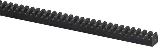 Browning - 2" Face Width, 6 Feet Long, 1-1/2" Thick Steel Gear Rack - Gray, 6 Pitch, 20° Pressure Angle - Best Tool & Supply