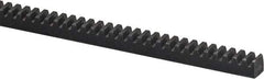 Browning - 1-1/2" Face Width, 4 Feet Long, 1-1/2" Thick Steel Gear Rack - Gray, 8 Pitch, 20° Pressure Angle - Best Tool & Supply