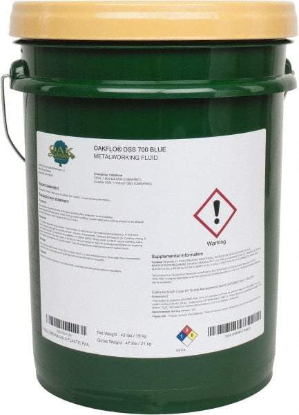 Oak Signature - Oakflo DSS 700B, 5 Gal Pail Cutting & Grinding Fluid - Semisynthetic - Best Tool & Supply