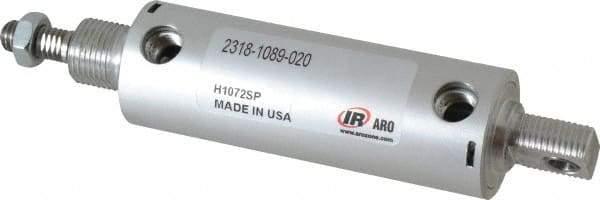 ARO/Ingersoll-Rand - 2" Stroke x 1-1/8" Bore Double Acting Air Cylinder - 1/8 Port, 3/8-16 Rod Thread - Best Tool & Supply