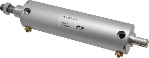 ARO/Ingersoll-Rand - 6" Stroke x 2" Bore Double Acting Air Cylinder - 1/4 Port, 5/8-11 Rod Thread - Best Tool & Supply