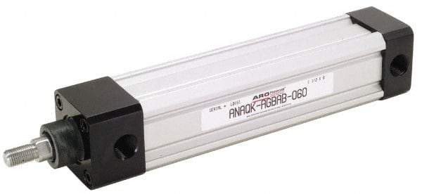 ARO/Ingersoll-Rand - 4" Stroke x 4" Bore Double Acting Air Cylinder - 3/4-16 Rod Thread, 250 Max psi, 185°F - Best Tool & Supply