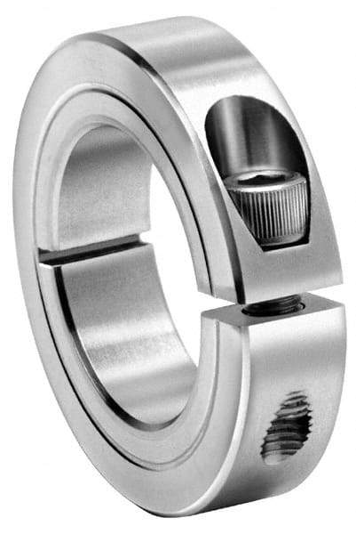 Climax Metal Products - 2-1/16" Bore, Steel, One Piece One Piece Split Shaft Collar - 3-1/4" Outside Diam, 3/4" Wide - Best Tool & Supply