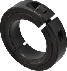 Climax Metal Products - 1-3/8" Bore, Steel, One Piece Clamp Collar - 2-1/4" Outside Diam, 9/16" Wide - Best Tool & Supply