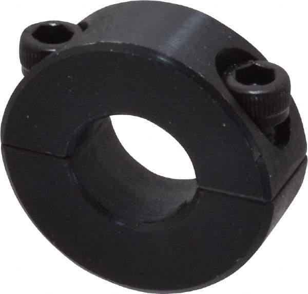 Climax Metal Products - 1/2" Bore, Steel, Two Piece Shaft Collar - 1-1/8" Outside Diam, 13/32" Wide - Best Tool & Supply