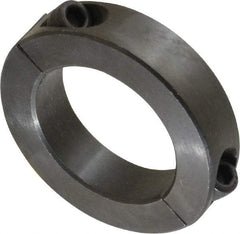 Climax Metal Products - 1-9/16" Bore, Steel, Two Piece Two Piece Split Shaft Collar - 2-3/8" Outside Diam, 9/16" Wide - Best Tool & Supply