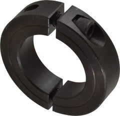 Climax Metal Products - 1-11/16" Bore, Steel, Two Piece Two Piece Split Shaft Collar - 2-3/4" Outside Diam, 11/16" Wide - Best Tool & Supply