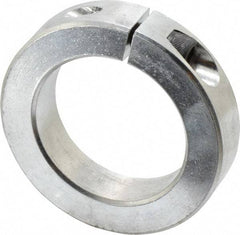 Climax Metal Products - 2" Bore, Aluminum, One Piece Clamp Collar - 3" Outside Diam, 11/16" Wide - Best Tool & Supply