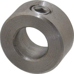 Climax Metal Products - 3/8" Bore, Stainless Steel, Set Screw Shaft Collar - 3/4" Outside Diam, 3/8" Wide - Best Tool & Supply