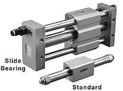 SMC PNEUMATICS - 8" Stroke x 1/4" Bore Double Acting Air Cylinder - 10-32 Port - Best Tool & Supply