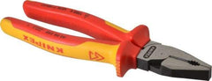 Knipex - 8" OAL, 1/2" Capacity, Lineman's - 1-7/16" Jaw Length x 1" Jaw Width - Best Tool & Supply