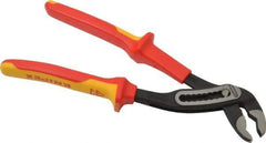 Knipex - 10" OAL, 1-1/2" Max Capacity, 7 Position Water Pump Tongue & Groove Pliers - Standard V-Jaws, Alligator Jaw Head - Best Tool & Supply