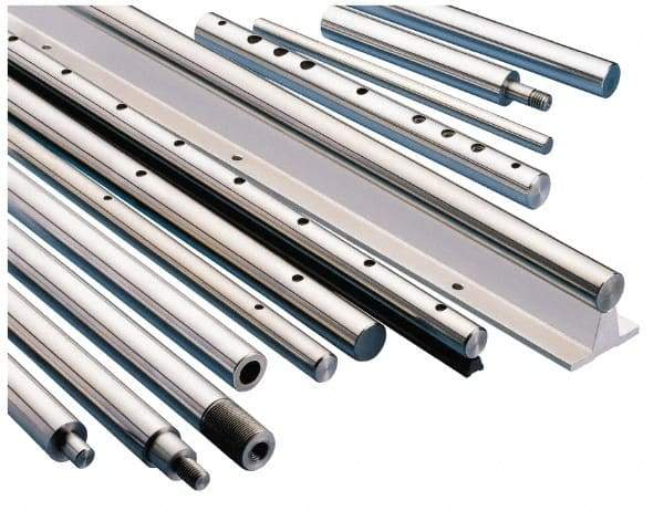 Thomson Industries - 1-1/2" Diam, 42" Long, Chrome Plated Steel Standard Round Linear Shafting - 60-65C Hardness, 1.2494/1.2489 Tolerance - Best Tool & Supply