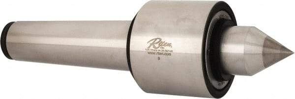 Riten - MT5 Taper Shank, 3-1/16" Head Diam Carbide Tipped Live Center - 5,000 Max RPM, 2-25/32" Head Length, 1-3/8" Point Diam, 2-3/8" Point Len, 1,000 Lb Max Workpc, 1" Tip Diam, Standard Point - Best Tool & Supply