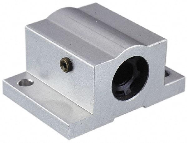 Thomson Industries - 1" Inside Diam, 1900/3800 Lbs. Dynamic Capacity, Closed Single Pillow Block Linear Bearing - 2.19" Overall Height x 3-1/4" Overall Width - Best Tool & Supply