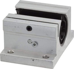 Thomson Industries - 1/2" Inside Diam, 180/360 Lbs. Dynamic Capacity, Open Single Pillow Block Linear Bearing - 1.13" Overall Height x 2" Overall Width - Best Tool & Supply