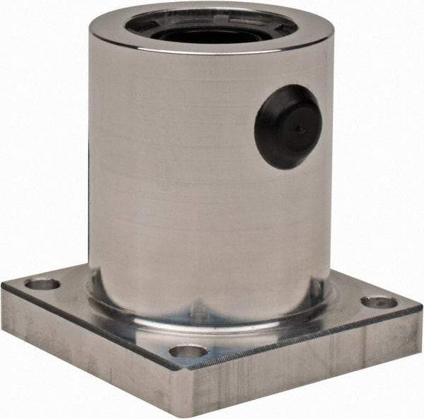 Thomson Industries - 1-1/4" Inside Diam, 255/510 Lbs. Dynamic Capacity, Single Flanged Pillow Block Linear Bearing - 1.63" Overall Width - Best Tool & Supply