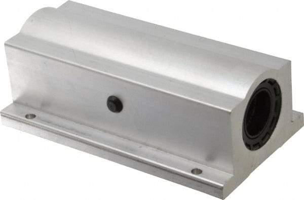 Thomson Industries - 1" Inside Diam, 1900/3800 Lbs. Dynamic Capacity, Closed Twin Pillow Block Linear Bearing - 2.19" Overall Height x 3-1/4" Overall Width - Best Tool & Supply