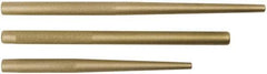 Proto - 3 Piece, 3/8 to 3/4", Drift Punch Set - Round Shank, Brass, Comes in Tool Roll - Best Tool & Supply