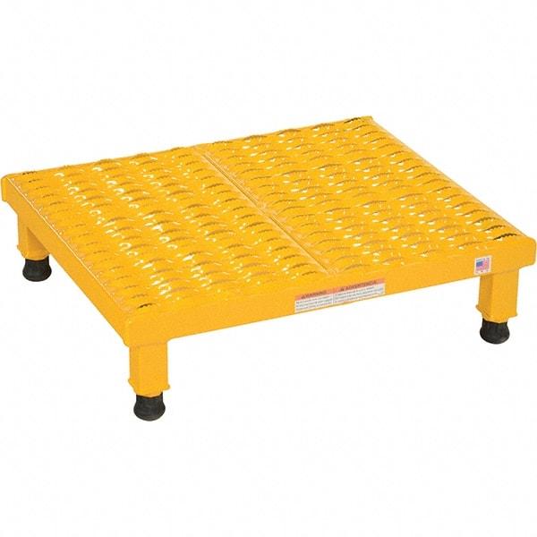 Vestil - 5" High x 19" Wide x 24" Deep, Yellow Step Stand - Steel, 500 Lb Capacity - Best Tool & Supply