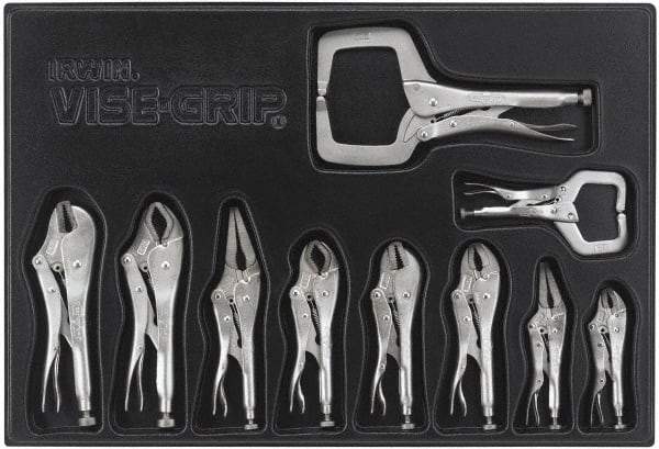 Irwin - 10 Piece Locking Plier Set - Comes in Plastic Tray - Best Tool & Supply