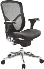 ALERA - 18-3/8 to 23" High Mid Back Chair - 28" Wide x 29-1/8" Deep, Breathable-A-Grade Black Mesh Seat, Black - Best Tool & Supply