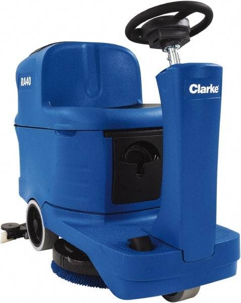 Clarke - 20" Cleaning Width, Battery Powered Floor Scrubber - 0.6 hp, 155 RPM, 39" Water Lift, 18.5 Gal Tank Capacity - Best Tool & Supply