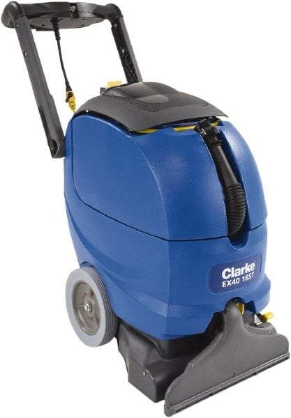 Clarke - 16" Cleaning Width, 120" Water Lift, Walk Behind Portable Carpet Extractor - 1.5 hp, 9 Gal Tank Capacity, 7 Gal Tank Recovery Capacity, 120 Pump psi - Best Tool & Supply