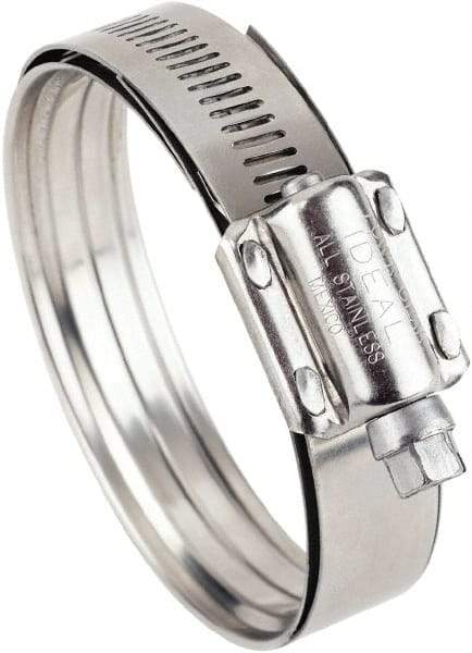 IDEAL TRIDON - SAE Size 425, 3-5/16 to 4" Diam, Stainless Steel Worm Drive Clamp - 5/8" Wide, Material Grade 300/410, Series 38215 - Best Tool & Supply