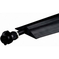 Checkers - 3 Channel 5" Long, 3/4" Max Compatible Cable Diam, Black Rubber On Floor Cable Covers - Best Tool & Supply