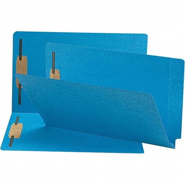 SMEAD - 15-1/4 x 9-1/2", Legal, Blue, File Folders with End Tab - 11 Point Stock, Straight Tab Cut Location - Best Tool & Supply