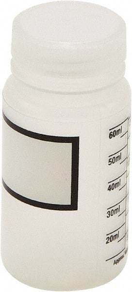 Dynalon Labware - 60 mL Wide-Mouth Bottle - Polypropylene, Translucent, 3.2" High x 1.6" Diam, 33mm Cap - Best Tool & Supply