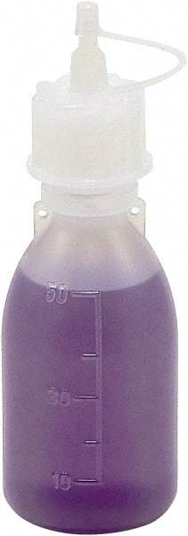 Dynalon Labware - 50 mL Dispensing Bottle - Polyethylene, Translucent, 4.2" High x 1-1/2" Diam, 15mm Cap - Best Tool & Supply