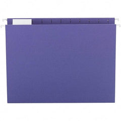 SMEAD - 12-1/4 x 9-1/2", Letter Size, Purple, Hanging File Folder - 11 Point Stock, 1/5 Tab Cut Location - Best Tool & Supply