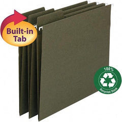 SMEAD - 14-5/8 x 9-1/2", Legal, Standard Green, Hanging File Folder - 11 Point Stock, 1/3 Tab Cut Location - Best Tool & Supply