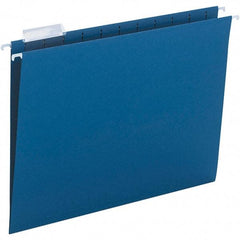 SMEAD - 12-1/4 x 9-1/2", Letter Size, Navy, Hanging File Folder - 11 Point Stock, 1/5 Tab Cut Location - Best Tool & Supply