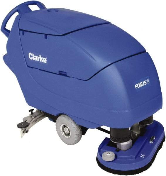 Clarke - 26" Cleaning Width, Battery Powered Floor Scrubber - 0.75 hp, 200 RPM, 23 Gal Tank Capacity - Best Tool & Supply