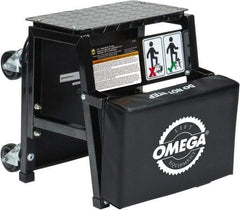 Omega Lift Equipment - 350 Lb Capacity, 4 Wheel Creeper Seat - Alloy Steel, 15-3/4" Long x 17.72" Overall Height x 7" Wide - Best Tool & Supply