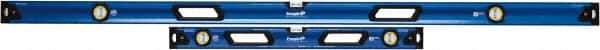 Empire Level - Magnetic 32" & 78" Long 3 Vial Box Beam Level - Metal, Blue, 1 Level & 2 Plumb Vials - Best Tool & Supply