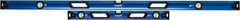 Empire Level - Magnetic 32" & 78" Long 3 Vial Box Beam Level - Metal, Blue, 1 Level & 2 Plumb Vials - Best Tool & Supply