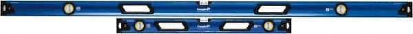 Empire Level - 32" & 78" Long 3 Vial Box Beam Level - Metal, Blue, 1 Level & 2 Plumb Vials - Best Tool & Supply