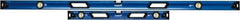 Empire Level - 32" & 78" Long 3 Vial Box Beam Level - Metal, Blue, 1 Level & 2 Plumb Vials - Best Tool & Supply