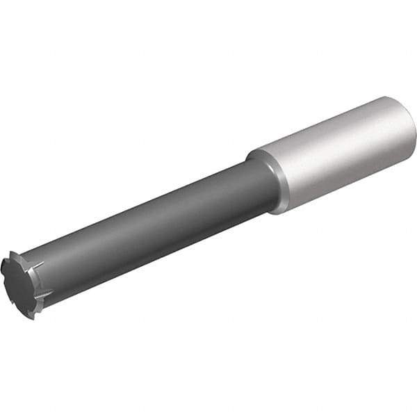 Vargus - 48 Max TPI, 1.25mm Pitch, Internal Single Profile Thread Mill - 7mm Noml Diam, 5.9" Cut Diam, 6" Shank Diam, 5 Flute, 25" Neck Length, TiCN Finish - Exact Industrial Supply